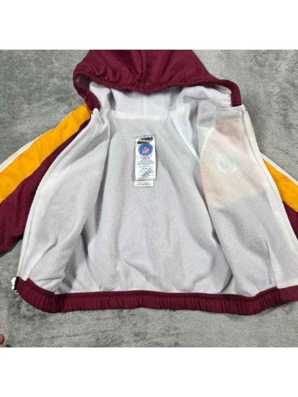 Vintage Washington Redskins Jacket 2T Babyfair Lined Hooded Windbreaker 90s